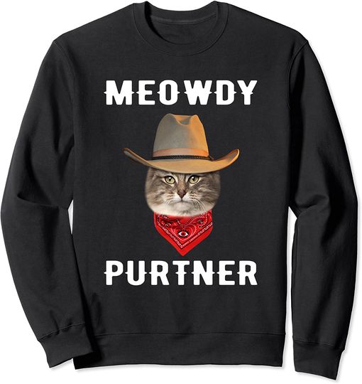 Discover Cowboy Cats Sweatshirt Hat Cat Funny Kitty Kitten Cat Lover