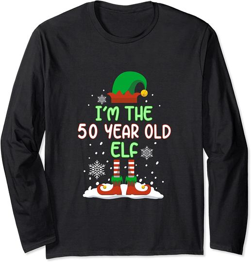 Discover The 50 Year Old Elf Funny Family Matching Christmas Pajama Long Sleeve