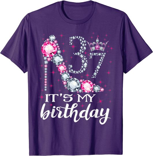 Discover Pink Crown T-shirt 37 It's My Birthday 1984 37Th Birthday