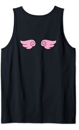 Discover Pink Anime Angel Wings Back Design Tank Top