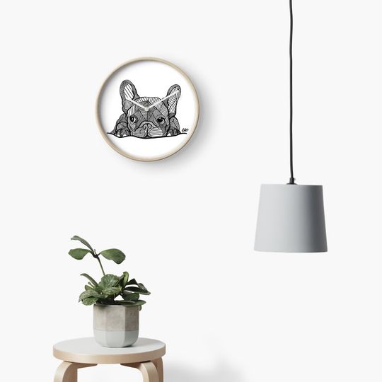 Discover French Bulldog Puppy Clock