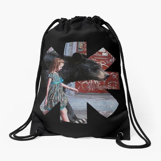 Discover Red Hot Chili Peppers logo Drawstring Bag