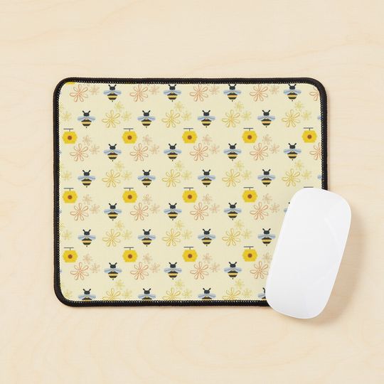 Discover Honey bee pattern Mouse Pad Mouse Pad