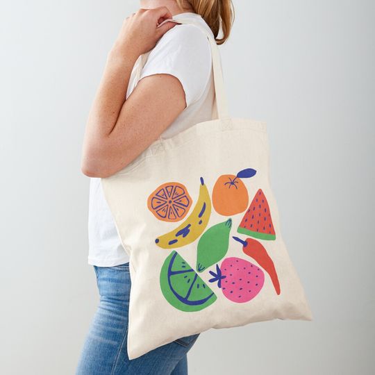 Discover Neon Fruit Tote Bag Tote Bag
