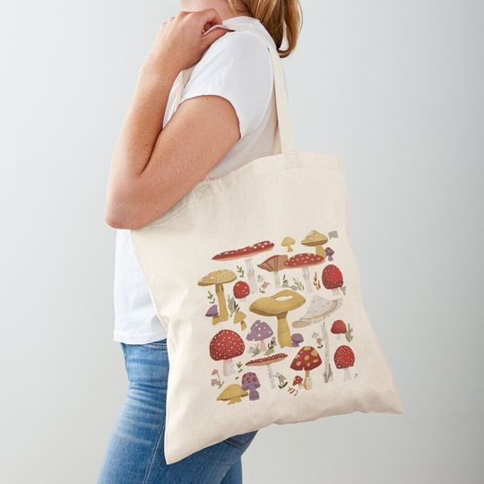 Discover Mushroom tote bag Tote Bag