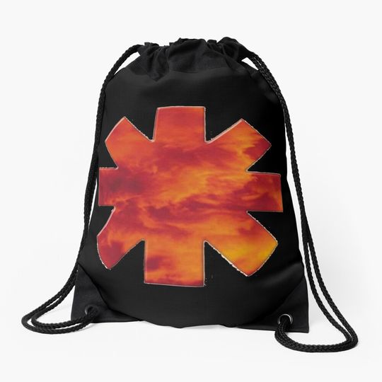 Discover Red Hot Chili Peppers logo Drawstring Bag