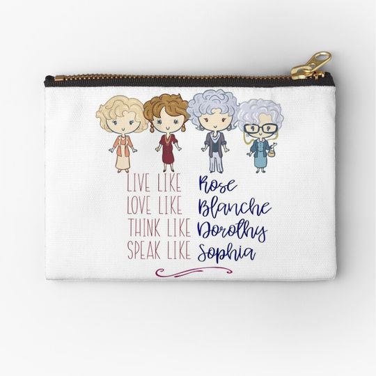 Discover Live Like Rose Zipper Pouch
