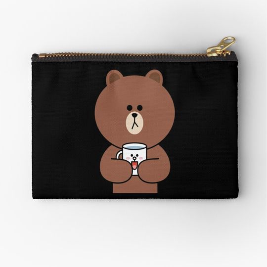 Discover Cute brown bear and Cony Zipper Pouch