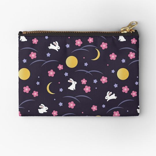 Discover Moon Rabbits Zipper Pouch