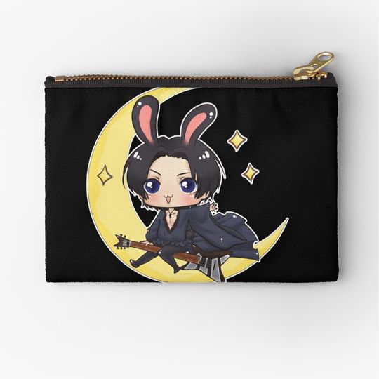 Discover Flying bunny to the moon Zipper Pouch