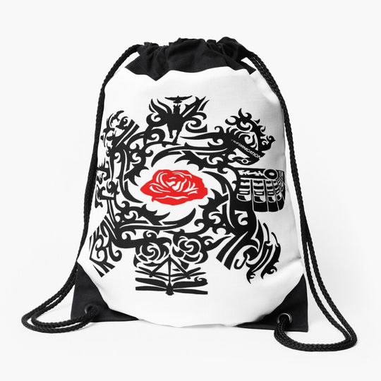 Discover Red Hot Chili Peppers logo Drawstring Bag