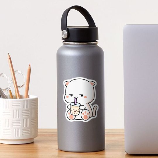 Discover Kitty Loves Boba! Sticker