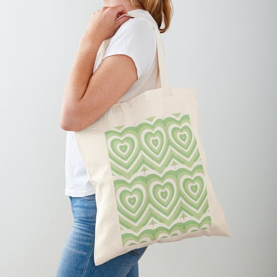 Discover Green heart tote bag Tote Bag