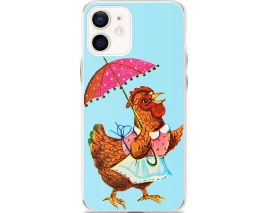 Discover Vintage Umbrella Hen Capa De Telemóvel Iphone Galinha Gorda