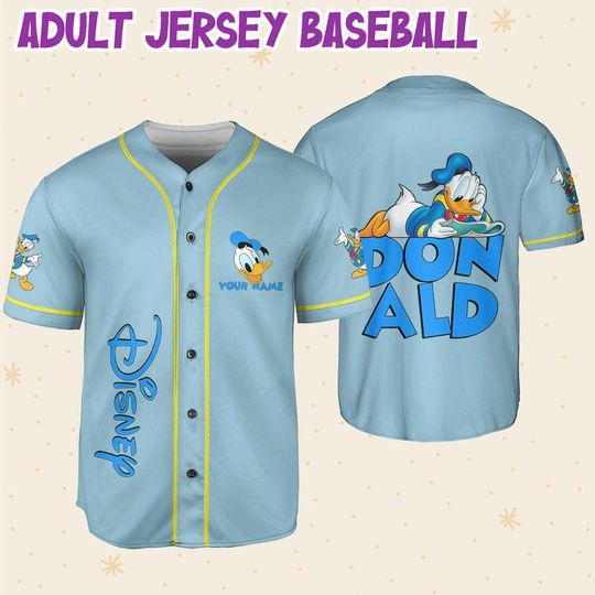 Discover Personnalisé Vintage Disney Donald Duck Baseball Jersey