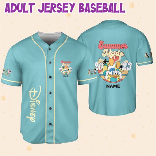 Discover Personnalisé Disney Donald Summer Mode Baseball Jersey