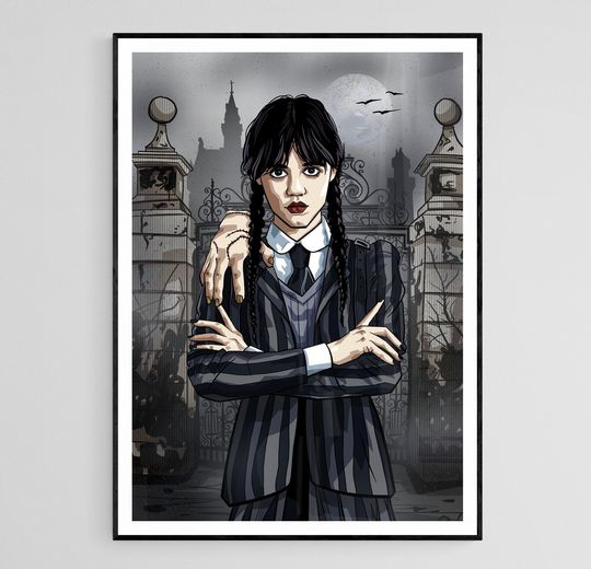 Discover Quarta-feira Addams Art Print A família Addams pôster arte de parede