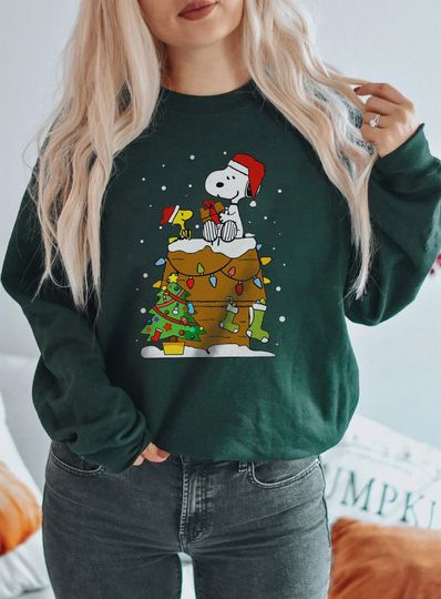 Discover Snoopy Christmas Sweatshirt, Snoopy Disney Family Christmas