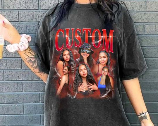 Discover Camiseta Bootleg Rap Personalizada - Crie sua própria camisa vintage gráfica dos anos 90
