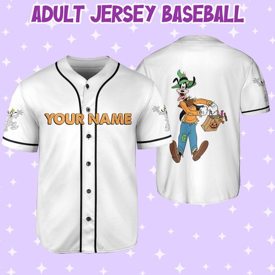 Discover Personnalisé Halloween Disney Vintage Funny Goofy Baseball Jersey