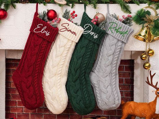 Discover 2024 Christmas Stockings, Embroidered Christmas Stockings, Family Christmas Stockings