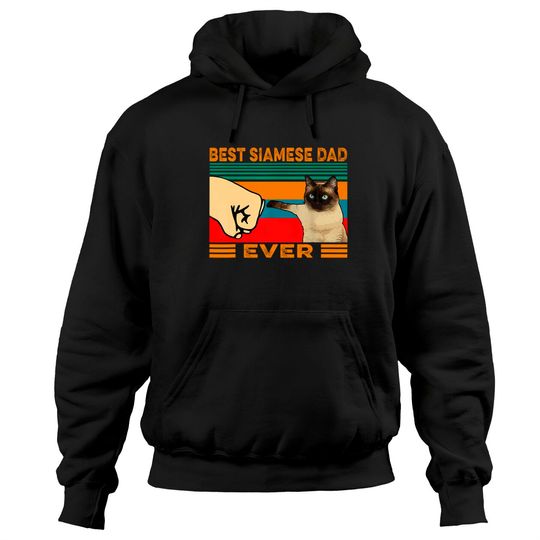 Discover Vintage Best Siamese Cat Dad Ever Hoodie