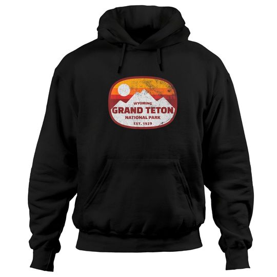 Discover Vintage Grand Teton National Park Hoodie -- Distressed