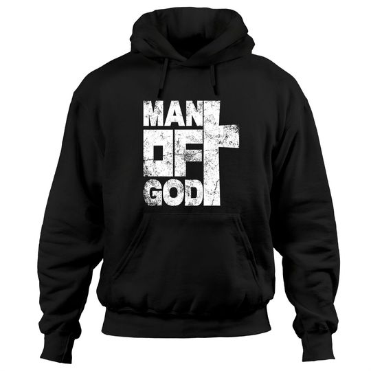 Discover Mens Man of God religious graphic Christian vintage Hoodie