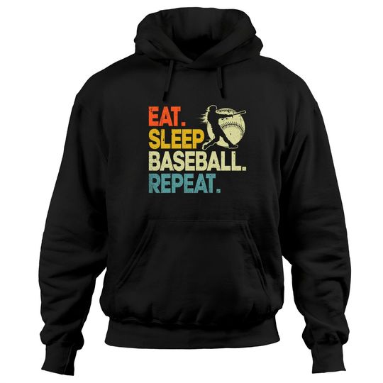 Discover Eat Sleep Baseball Repeat Baseball Lover Men Boys Hoodie