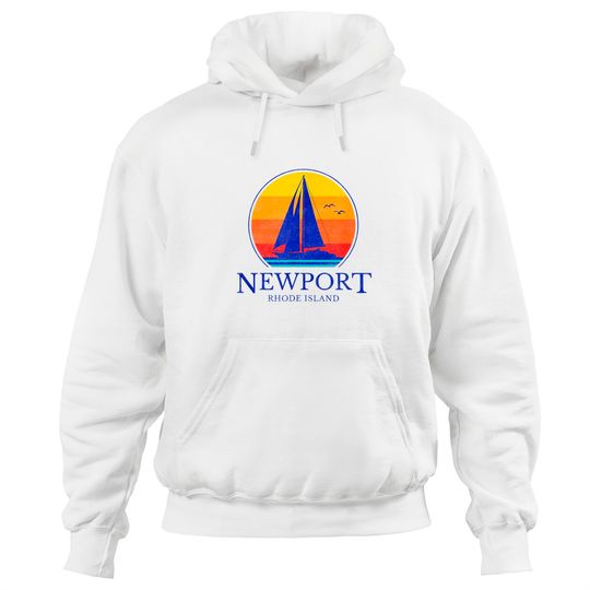 Discover Vintage Newport Rhode Island Sailing Hoodie