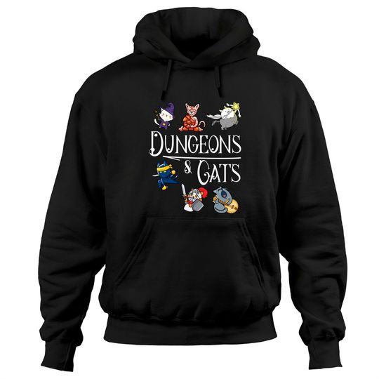 Discover Dungeons And Cats Dragon Cat Pullover Hoodie