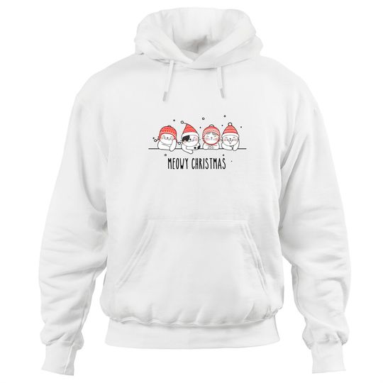 Discover Cats in Hats Meowy Christmas Pullover Hoodie