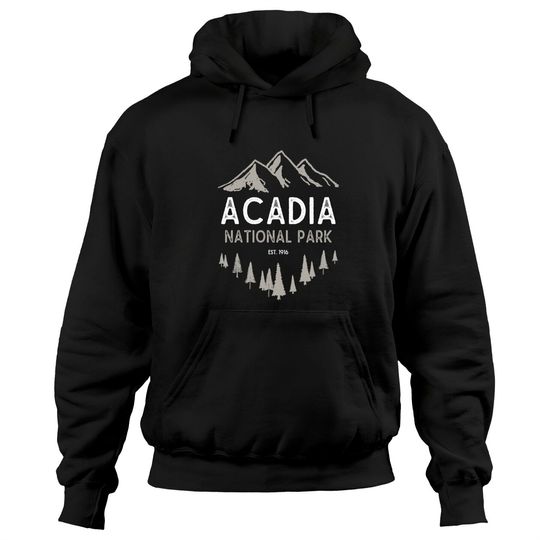 Discover Acadia National Park Est 1916 Vintage Maine Souvenir Pullover Hoodie