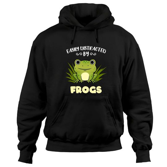 Discover Easily Distracted by Frogs Pullover Hoodie