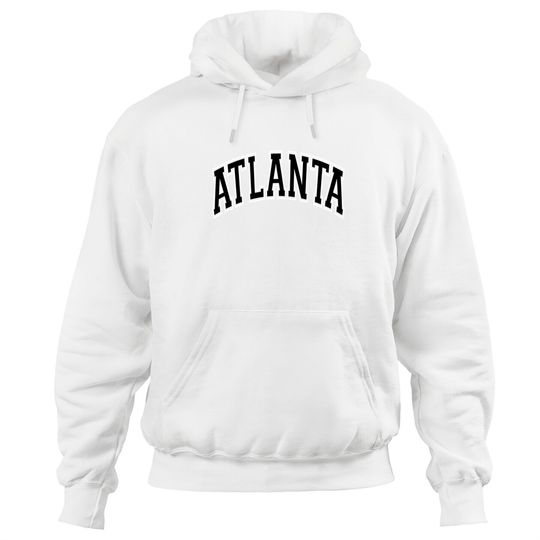 Discover Atlanta Georgia GA Varsity Style Black Text Hoodie