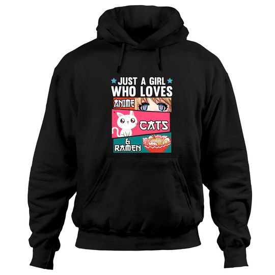 Discover Otaku Just A Girl Who Loves Anime Cats & Ramen Noods Lover Pullover Hoodie
