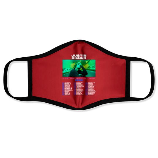 Discover HOT 2022 Justin Bieber Justice World Tour North America Face Masks