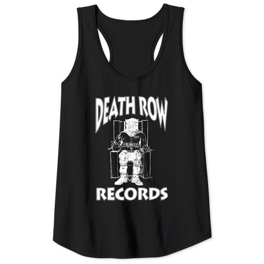 Discover Death Row Records White Logo Light Weight Crew Tank Tops