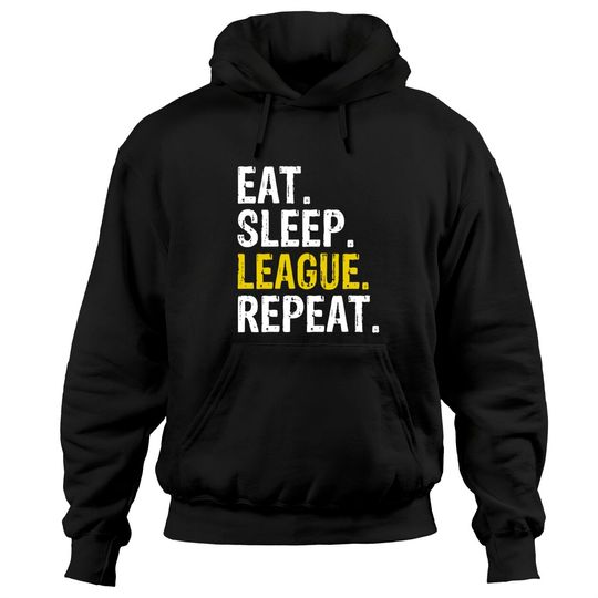 Discover Eat Sleep League Repeat Sports Game Gaming  Hoodies