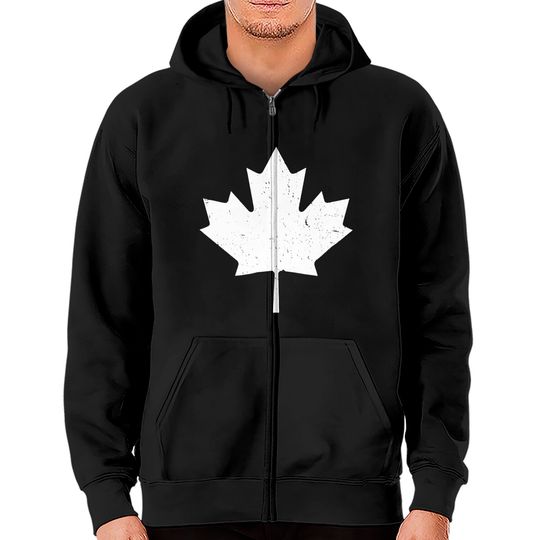 Discover Canada Maple Leaf Vintage Zip Hoodie Canada Day Zip Hoodie