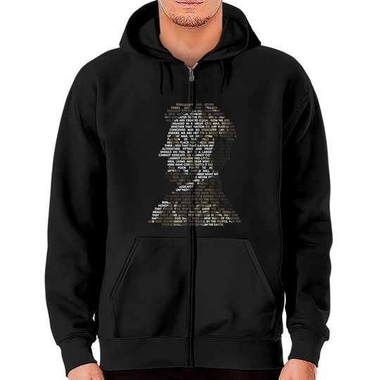 Discover Abraham Lincoln Portrait Gettysburg Address Zip Hoodie Zip Hoodie