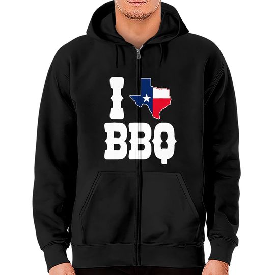 Discover I Texas Bbq Zip Hoodie Gift For Texans, I Love Texas Zip Hoodie