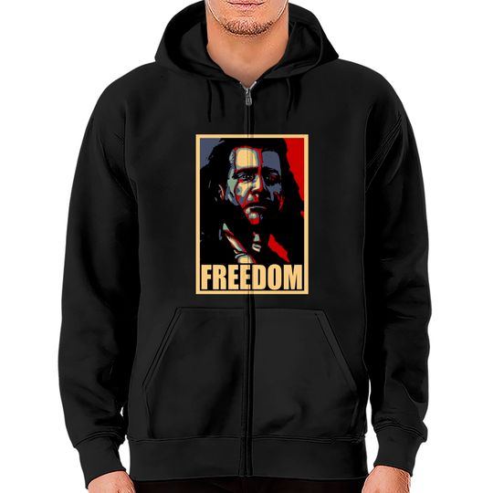 Discover William Wallace With Bold Text Freedom Unisex Zip Hoodie