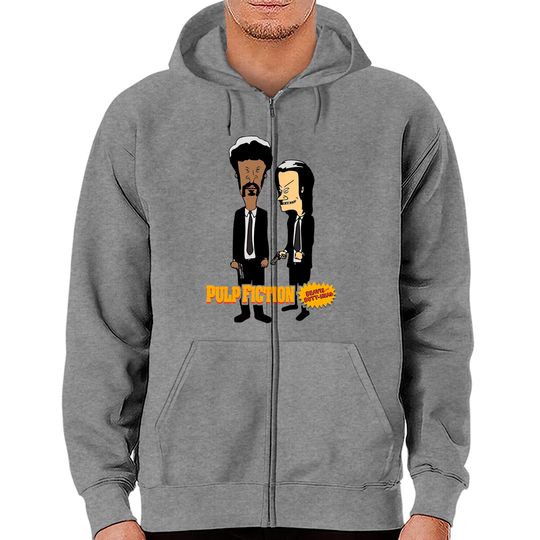 Discover Pulp Fiction Beavis And Butthead Unisex Zip Hoodie
