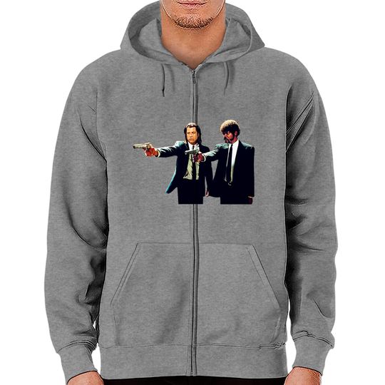 Discover Nirvan Pulp Fiction Vincent And Jules Unisex Zip Hoodie