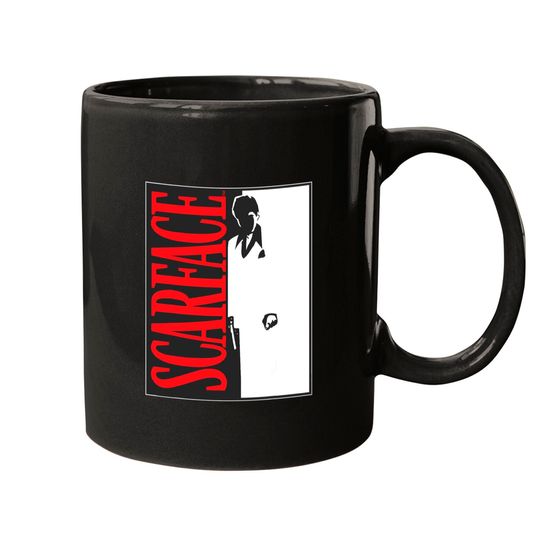 Discover Scarface Black And White Movie Poster Graphic Mugs
