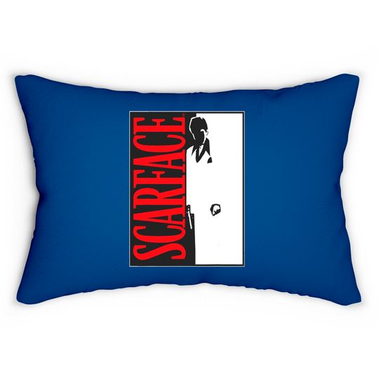 Discover Scarface Black And White Movie Poster Graphic Lumbar Pillows