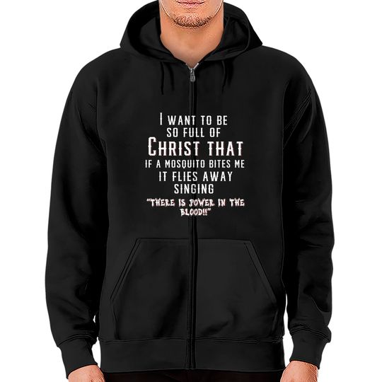 Discover Christ Christian Mosquito Joke Zip Hoodie