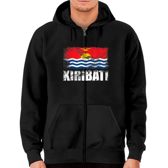 Discover Kiribati Flag Zip Hoodie