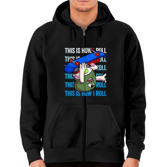 Discover Sushi Lover Skateboarding Zip Hoodie Kids Boys Skateboarding Zip Hoodie
